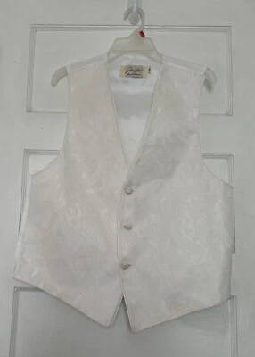 Chaleco Esmoquin Formal Jean Yaes Paris Pour L’ Homme (Para El Hombre) Blanco Cachemira/Marfil Foto 1 de 4