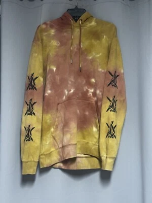  Volcom Red/Yellow Tie-Dye "Wasted Years" Hoodie Size Large Used - Image 1 of 3