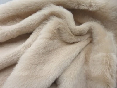 sheepskin shearling leather hide Ivory Soft silky hair w/Shimmering back - Image 1 of 4