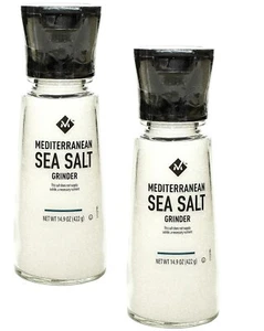 X2 🔥 Member's Mark Mediterranean Sea Salt with Adjustable Grinder, 14.9 Oz 🔥 - Picture 1 of 3