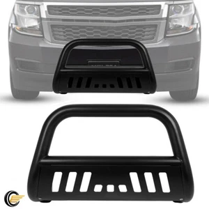 FOR 99-07 SILVERADO SIERRA 1500 BLACK 3" FRONT BULL BAR PUSH BUMPER GRILLE GUARD - Picture 1 of 17