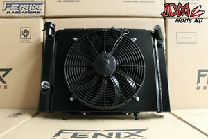 Radiador de aleación FENIX, funda y hueco 3000CFM ventilador Holden VB-VC-VH-VK Commodore V8 - Imagen 1 de 9