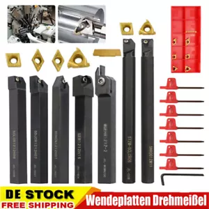 21PCS Drehmeißel Drehstahl Klemmhalter Bohrstange Wendeschneidplatte 10mm Satz - Bild 1 von 12