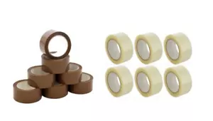 BRAUN KLAR VERPACKUNGSBAND PAKET STARK 48MMX66M ROLLENVERSIEGELUNG SELLOPE VERPACKUNG - Bild 1 von 5