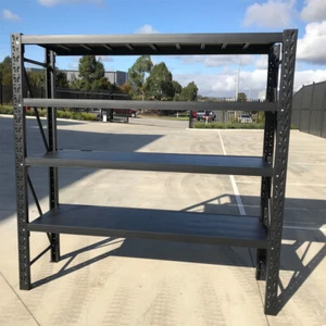 1.5M Length Matte Black Heavy Duty Warehouse Racks Storage Shelves Garage Shelf - Picture 1 of 22
