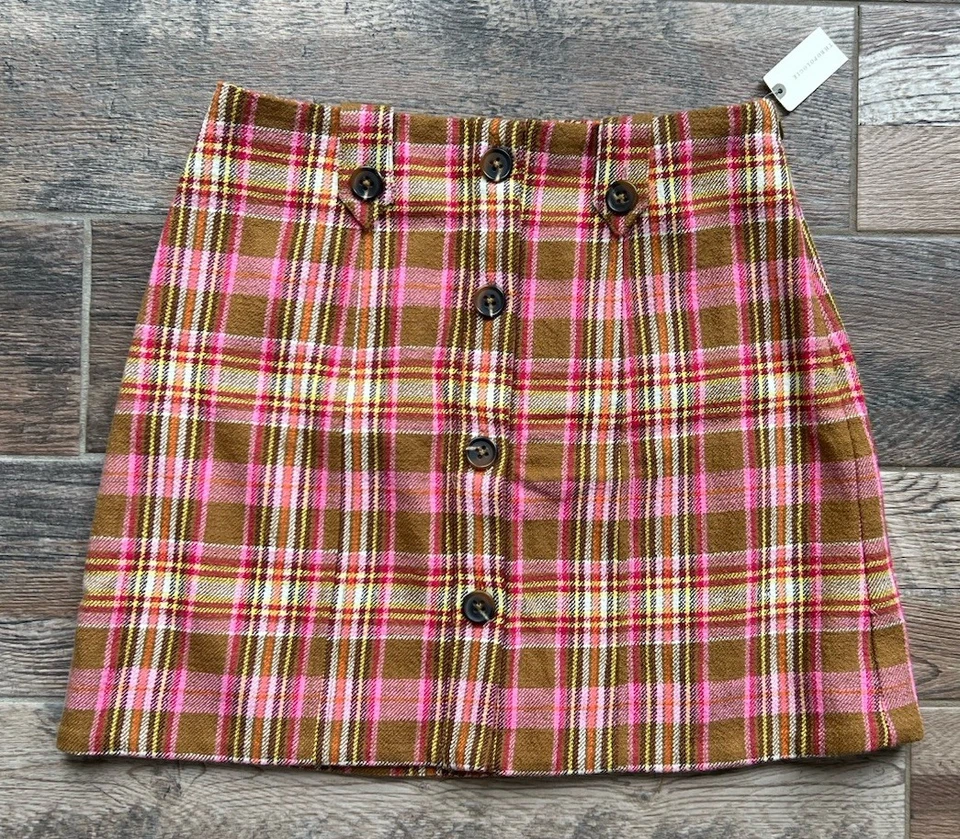 Falda a cuadros Anthropologie Maeve 6 nueva con etiquetas Foto 1 de 4