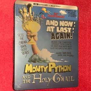 Monty Python And The Holy Grail STEELBOOK (4K Ultra HD UHD Blu-Ray +Blu-Ray) NEW - Picture 1 of 3