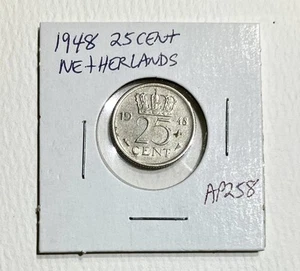 Netherlands 25 Cent 1948 KM 178 - Picture 1 of 4