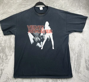 Y2K Velvet Revolver T-Shirt UK Tour 2004 Contraband Hard Rock Band Tee Men's XL - Picture 1 of 9