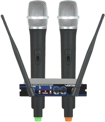 VocoPro - (UHF-28-9 Dual Channel UHF Wireless Microphone System, Black - Image 1 of 4