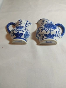 Formalities Blue & White Wall Pocket Pitcher Wall Decoration Lot of 2 - Picture 1 of 8