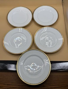 Hutschenreuther Hohenberg Gold Rim 8 Inch Plates Set Of 5 - Picture 1 of 5