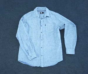 Rip Curl Light Blue Floral Standard Fit Cotton Long Sleeve Shirt Men's Size M - Picture 1 of 11