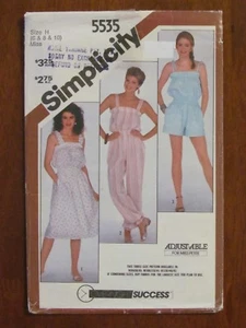 SIMPLICITY PATTERN - 5535 LADIES JUMPSUIT ROMPER SUNDRESS 6-10 PETITE UNCUT - Picture 1 of 2
