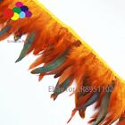 10 mètres rubans coupe plumes de poulet orange coq taille 14-20 cm bande artisanat