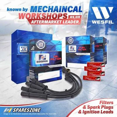 Wesfil Leads Platinum Spark Plugs Filter Kit for Holden Barina TK 1.6L F16D3 - image 1 of 3
