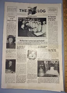 US NAVY THE SHIP'S LOG WW2 NEWSPAPER Milton Caniff Comic 2/4/1944 Boxing Sports - Picture 1 of 5