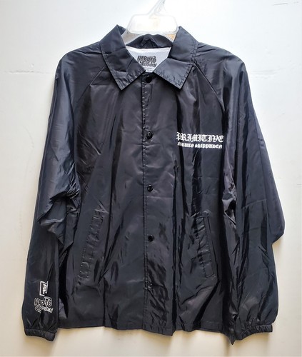 Giacca Coach Uomo PRIMITIVE HIDEN Nera Large Nuova con etichette Ultima sinistra