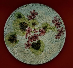 Olfaire 8" Salad Plate/Trivet Retro Piece Art Nouveau Majolica Earthenware 8" - Bild 1 von 3