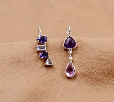 Ciondolo Charm Fatto a Mano in Argento Sterling 925 Massiccio Gioielli Ametis... - Immagine 1 di 4