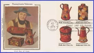 USA5 #1775-78 U/A COLORANO SILK FDC BL4 Pennsylvania Towlevare - Bild 1 von 1