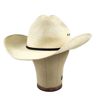 Bailey U-Rollit Western Cowboy Hat Size 6 5/8 Cream Colored Woven Straw - Picture 1 of 17