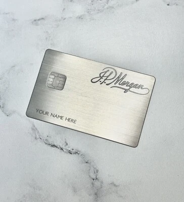 Tarjeta de novedad JP Morgan Reserve PERSONALIZADA paladio plata metal - ENVÍO RÁPIDO A EE. UU. Foto 1 de 4