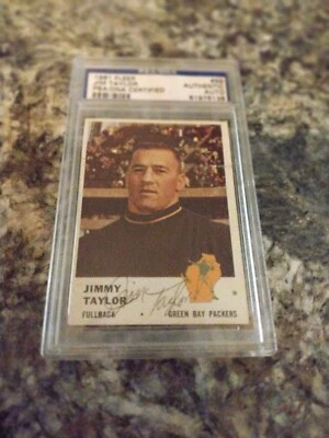 jim taylor 1961 Fleer #89 autographed - Image 1 of 4