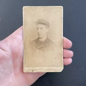 CDV Cabinet Studio Card Photograph Studio c1870s GoldRush WJ Stuart London - Picture 1 of 3
