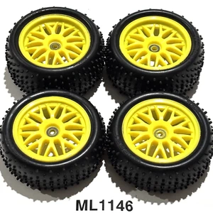 Kyosho Mesh 1/10 Buggy Wheels 12mm Hex Tyres Vintage W5641 W5631 OZRC ML1146 - Picture 1 of 10