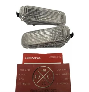 New OEM EK9 Honda Civic Clear Side Marker Turn Signal Lights Set JDM Genuine EK4 - Picture 1 of 4