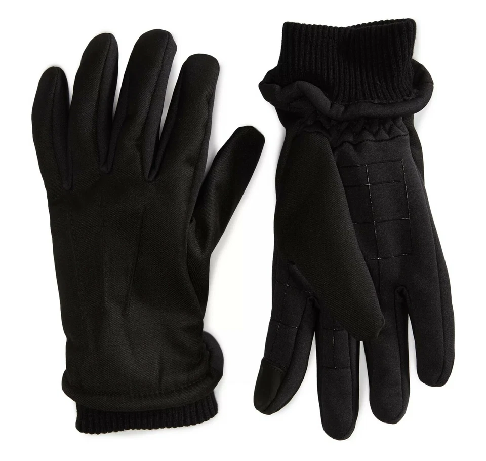 Men DOCKERS Gloves Large Touchscreen Technology Heat Retention Lining Black
