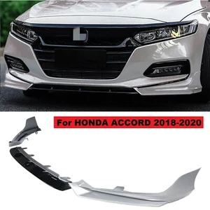 For 18-20 Honda Accord Yofer Lunar Silver Metallic Front Bumper Lip Kit Splitter - Picture 1 of 7