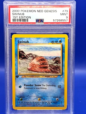 Swinub 1st Edition PSA 9 MINT 2000 Pokemon Neo Genesis #79 79/111 WOTC - Image 1 of 2