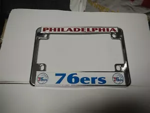 PHILADELPHIA 76ERS MOTORCYCLE SILVER LICENSE FRAME ( US M/C ) - Picture 1 of 2