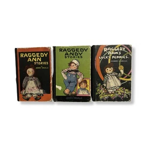 Antique First Edition Raggedy Ann and Andy Stories & Lucky Pennies HB Book Lot - Picture 1 of 21