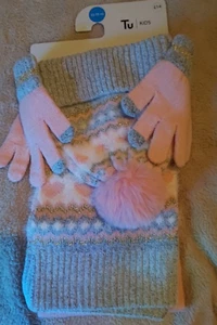 Sainsburys TU Hat, Scarf & Gloves Set 10-13 Years - Picture 1 of 3