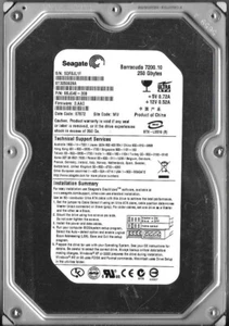 ST3250620A SEAGATE 250GB 7200.10 RPM 3.5" INTERNAL HARD DRIVE TESTED - Picture 1 of 2