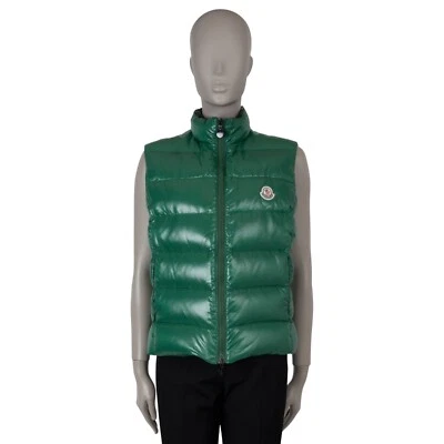 70911 auth MONCLER green nylon GHANY DOWN PUFFER VEST Jacket 4 XL - Image 1 of 4