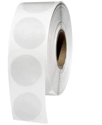 100 pcs Clear Transparent Retail Package Seals 1 INCH round Circle Seal Sticker - Image 1 of 4