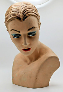 Vintage MCM Mannequin Women's Head for Jewelry Display 