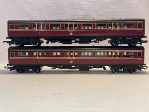 2 X TRIANG RAILWAYS R747 LMS CALEDONIAN 1ST/3RD AUTOCARES COMPUESTOS CALIBRE 2643 OO - Imagen 1 de 9