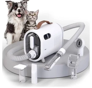Pet Grooming Vacuum Kit - Super-Quiet Dog Hair Vacuum Groomer with Brush & More - Picture 1 of 10