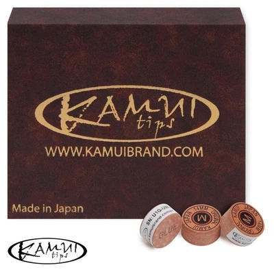 Billard Cue Tip Pommeranze Queue Leder Klebeleder KAMUI Original 14 mm H M S SS