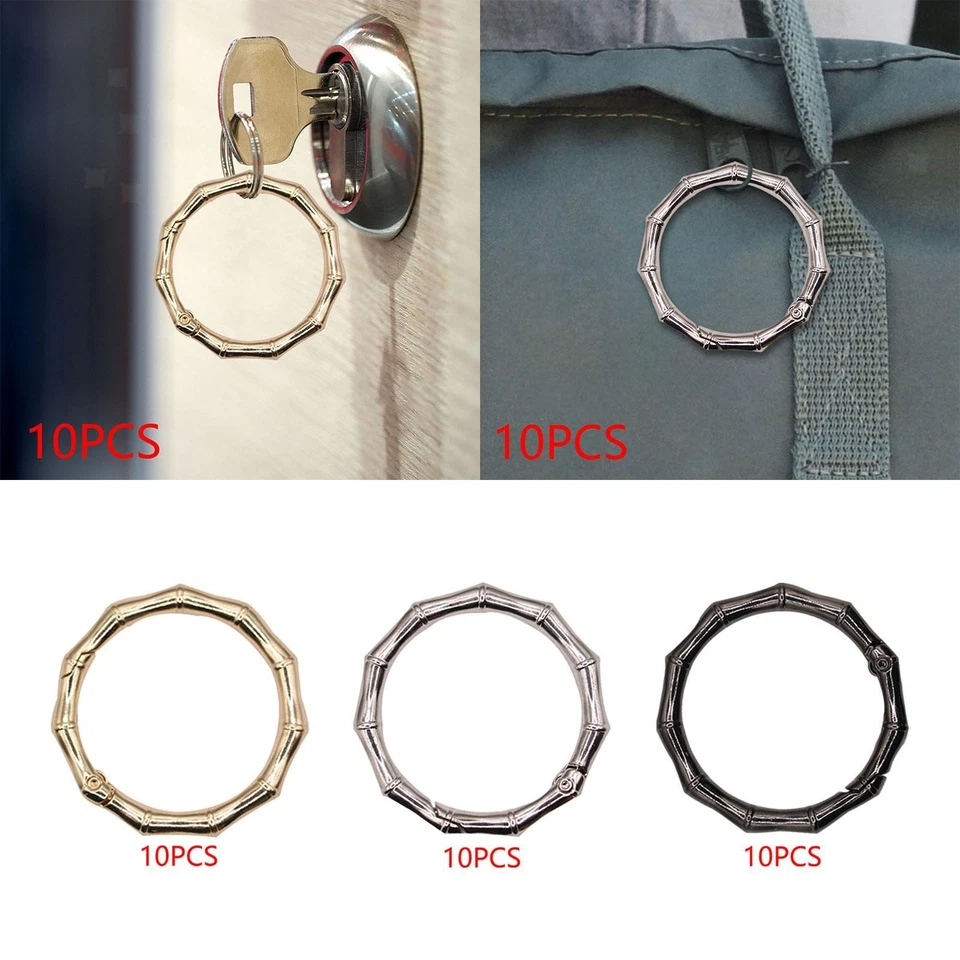 10x Federringe Clip Trendy Schlüsselanhänger Schnalle für Handtasche - Bild 1 von 1