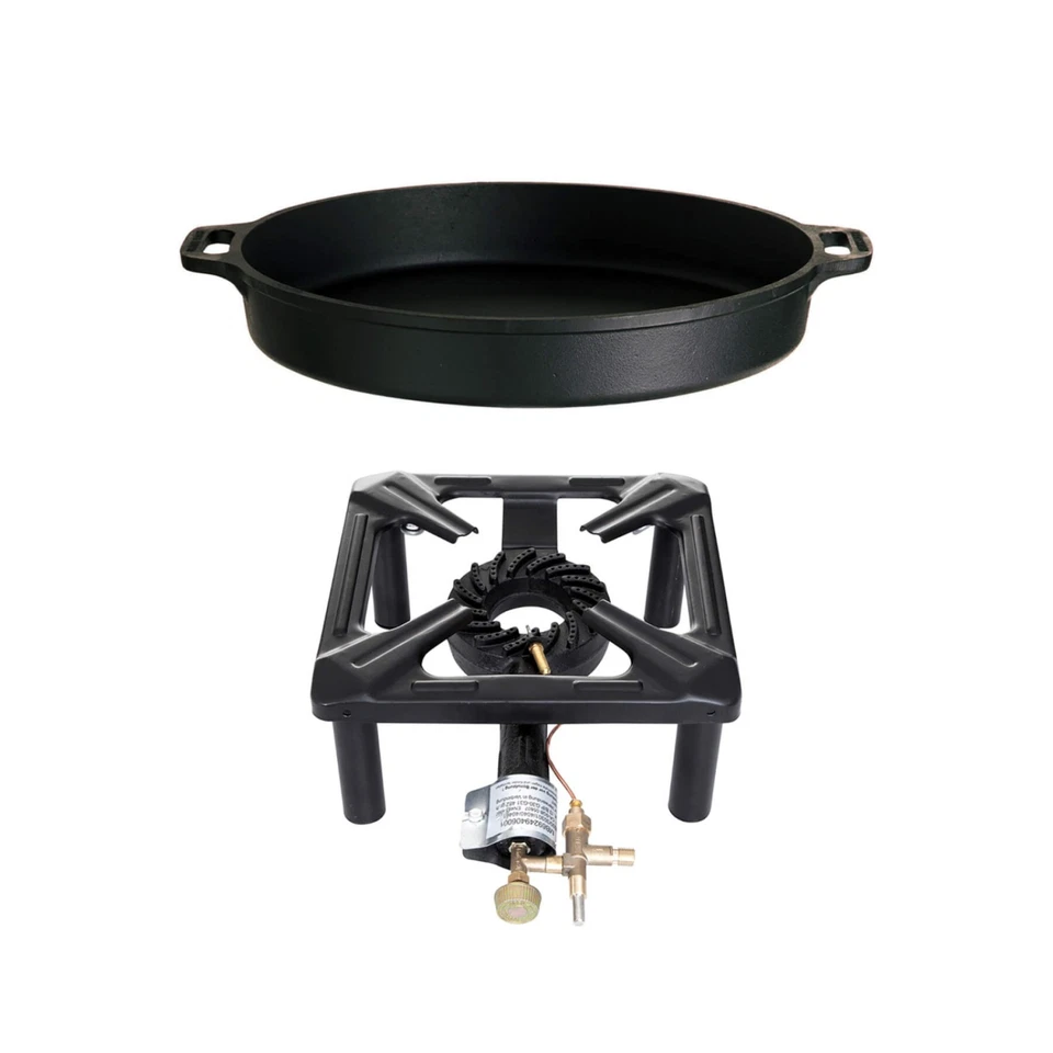 Paella World Hockerkocher-Set groß ca. 40x40x14-18cm mit ZS mit Gusseisenpfanne - Bild 1 von 1