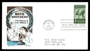 MayfairStamps US FDC 1964 Minnesota Doctors Mayo Cachet Craft First Day Cover aa - Picture 1 of 2
