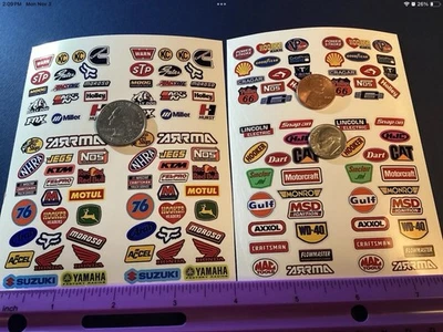1/10 RC SCALE Race Sponsor Decals Sheet Waterproof Gloss Vinyl Moto X Hobby - Image 1 of 4