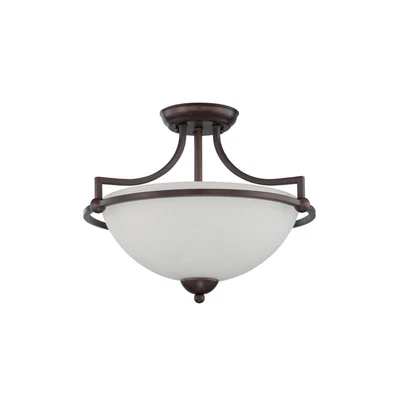 Sunset Lighting Preston 3-Light 20-1/2" Wide Semi-Flush Bowl Ceiling Fixture F16 - Image 1 of 2