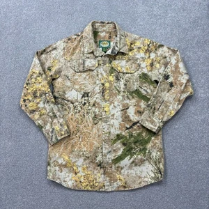 Cabelas Shirt Kids Age 8 Brown Realtree Overshirt Camo Hunting Workwear Youth - Picture 1 of 7